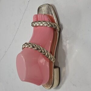 Sincerely Jules Gold Braided Sandals Sz9 New Without Tag Or Box